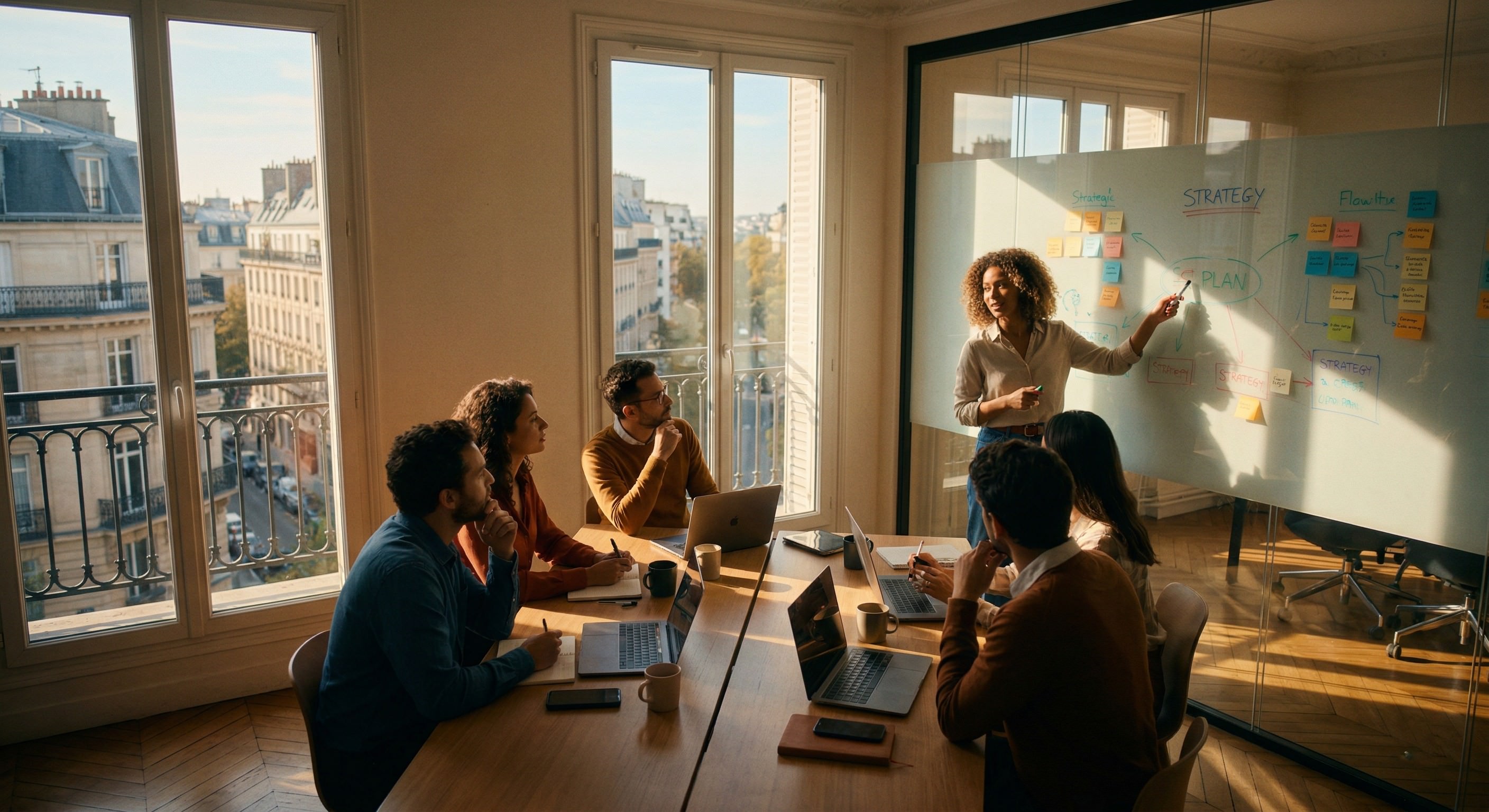 Formation CréActifs en action : entrepreneurs travaillant ensemble dans un espace de coworking parisien